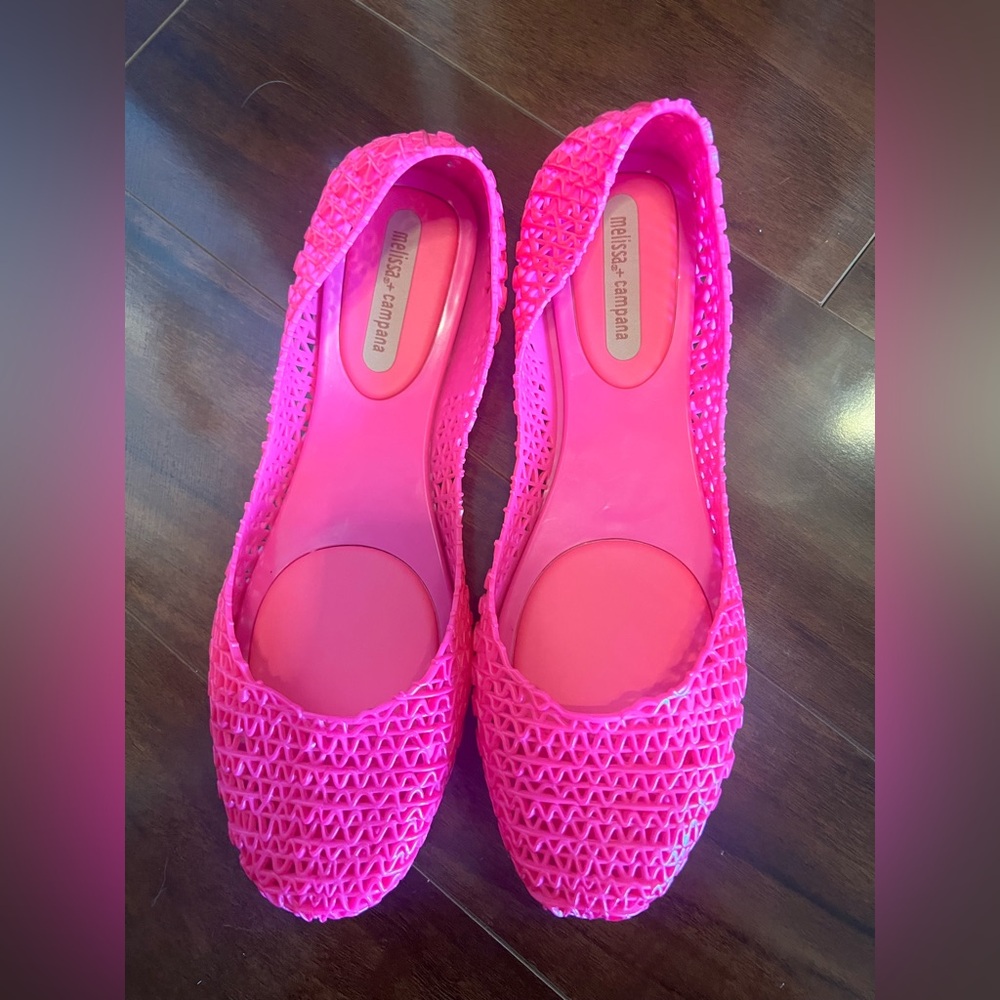 Melissa + Campana  Pink Jelly Flats